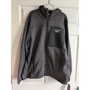 Reebok Men’s Outerwear Knit Jacket Charcoal Heather Size XL OMRB1359